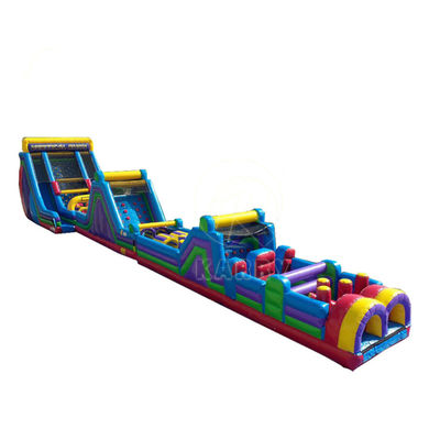 Corso di rimbalzo su ostacoli gonfiabili in PVC con scivolo KR-OBS-904-2