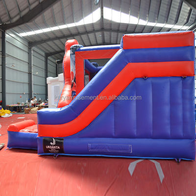 Intrattenimento all'aperto e all'interno tema Spiderman Inflatabile castello gonfiabile con scivolo