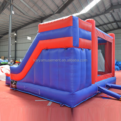Intrattenimento all'aperto e all'interno tema Spiderman Inflatabile castello gonfiabile con scivolo