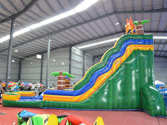32ft Jumbo Palm Tree gonfiabile Sun Water Slide con bambini giocare piscina e slitta rimbalzo
