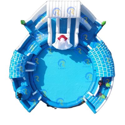 Godetevi l'acqua all'interno con uno scivolo gonfiabile da 5-10 passeggeri e una grande piscina rotonda