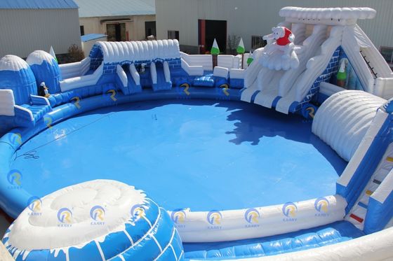 Godetevi l'acqua all'interno con uno scivolo gonfiabile da 5-10 passeggeri e una grande piscina rotonda