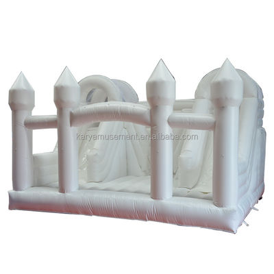 Slide interno Bambino Casa a rimbalzo bianca per festa di nozze Combo castello a rimbalzo gonfiabile
