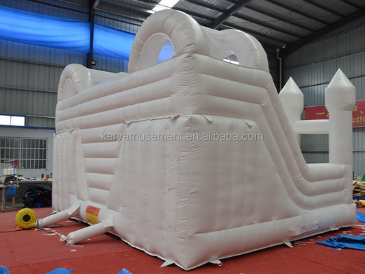 Slide interno Bambino Casa a rimbalzo bianca per festa di nozze Combo castello a rimbalzo gonfiabile