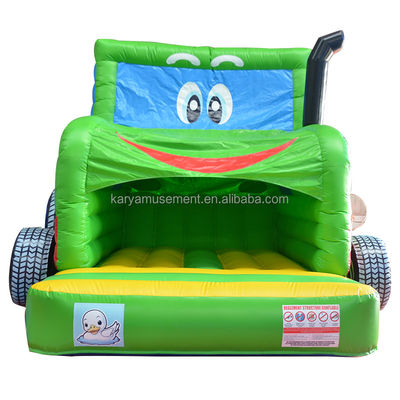 Bambini Indoor Outdoor Bungee Trampoline gonfiabile Bouncy Castle Jumper Green Tractor