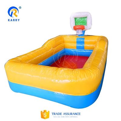 Piscine gonfiabili in cortile con piscina per bambini in PVC da 0,9 mm e anello da basket