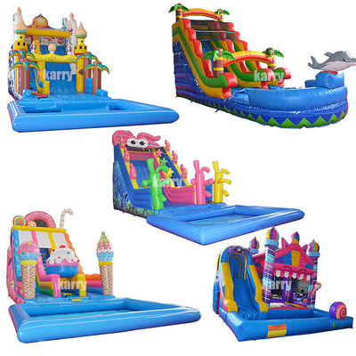 Slide idraulico gonfiabile con piscina per bambini e capacità massima 100-500 kg