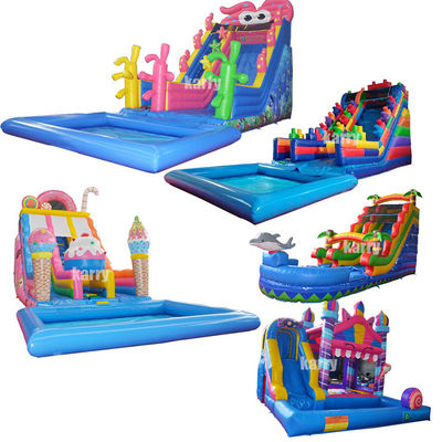 Slide idraulico gonfiabile con piscina per bambini e capacità massima 100-500 kg