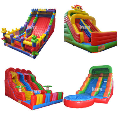 Slide a blocchi di colori personalizzati Slide gonfiabile bagnato e asciutto per il divertimento all'aria aperta