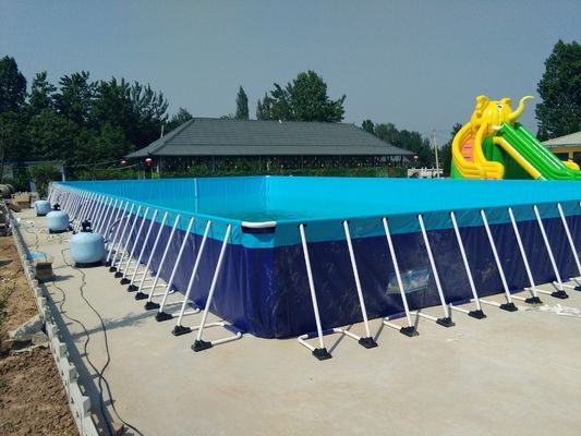 Piscine a cornice mentale rettangolare con logo stampato digitale materiale in PVC da 0,9 mm