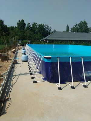 Piscine a cornice mentale rettangolare con logo stampato digitale materiale in PVC da 0,9 mm