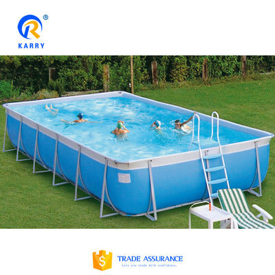 Piscine a cornice mentale rettangolare con logo stampato digitale materiale in PVC da 0,9 mm