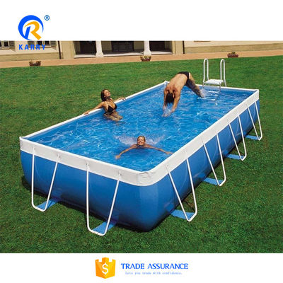 Piscine a cornice mentale rettangolare con logo stampato digitale materiale in PVC da 0,9 mm