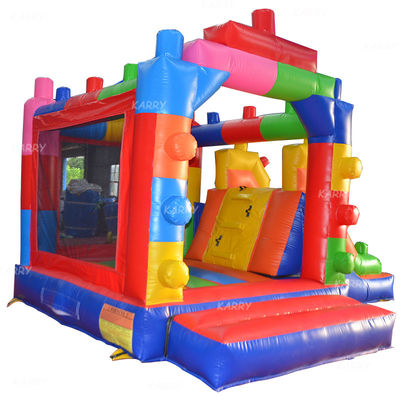 Personalizzare accettabile MiNi casa rimbalzo blocco di costruzione castello gonfiabile con scivolo