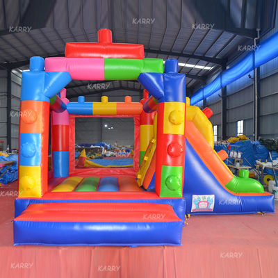 Personalizzare accettabile MiNi casa rimbalzo blocco di costruzione castello gonfiabile con scivolo