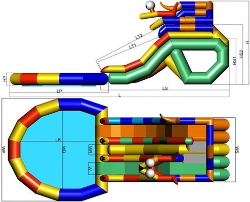 0Piscine gonfiabili in bambina in tela di PVC da.9 mm per attività acquatiche per bambini