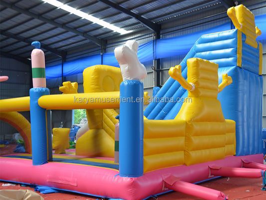 Trampolino gonfiabile per bambini con certificazione CE/EN71/EN14960 e Sponge Bob Castle