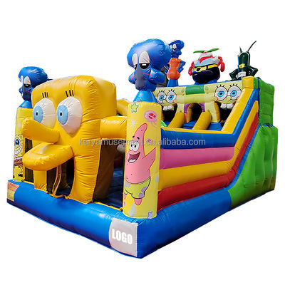 Colore personalizzato gonfiabile SpongeBob Parco tema Castello rimbalzante per adulti City Party divertimento
