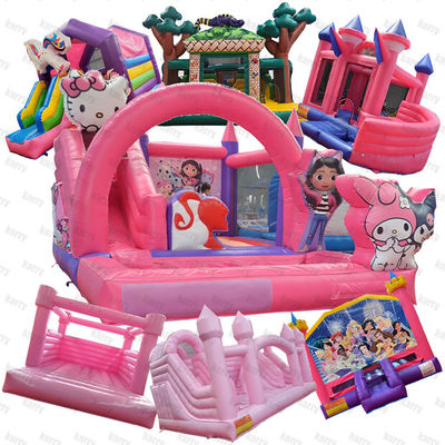 Parco acquatico gonfiabile unisex Water Fun 2024 su misura con scivolo portatile e castello