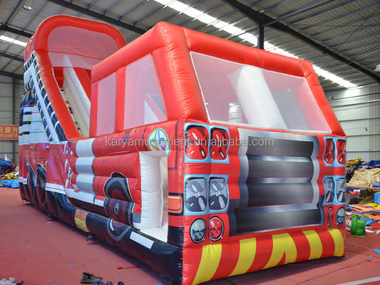 Stampa digitale Popolare Red Fire Truck Slide asciutto o bagnato per bambini e adulti