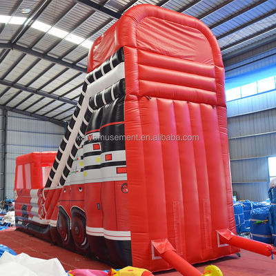 Stampa digitale Popolare Red Fire Truck Slide asciutto o bagnato per bambini e adulti