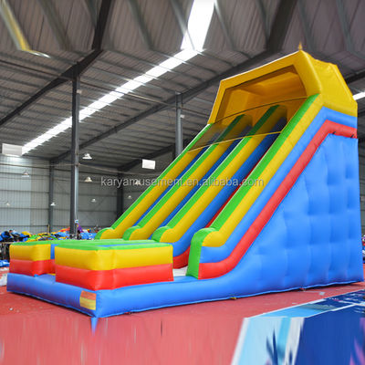 Scivolo d'acqua gonfiabile nel cortile 2 corsie e piscine per bambini Parco giochi d'acqua scivolo