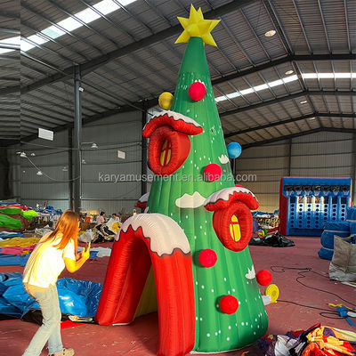 Eventi di festa Modello personalizzato di buco gonfiabile per albero di Natale con CE/EN71/EN14960