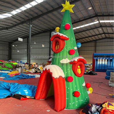 Eventi di festa Modello personalizzato di buco gonfiabile per albero di Natale con CE/EN71/EN14960