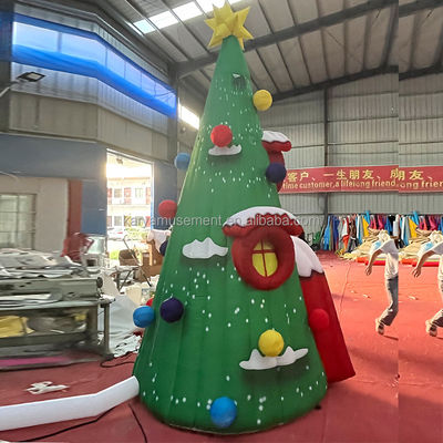 Eventi di festa Modello personalizzato di buco gonfiabile per albero di Natale con CE/EN71/EN14960