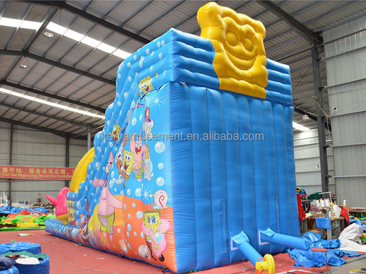 29ft Sponge-Bob Wide Slip n Slide per bambini N Adulti Indoor PVC Commerciale gonfiabile