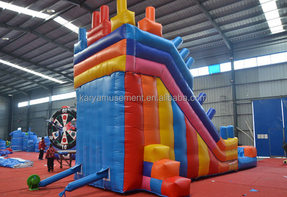 2023 Inflatabili per esterni personalizzati PVC Blocchi di costruzione colorati Air Jumping Slide