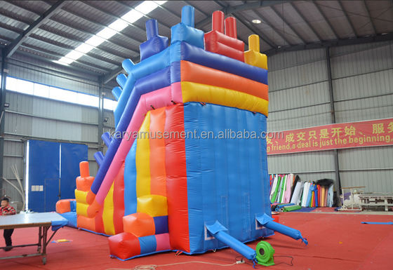 2023 Inflatabili per esterni personalizzati PVC Blocchi di costruzione colorati Air Jumping Slide