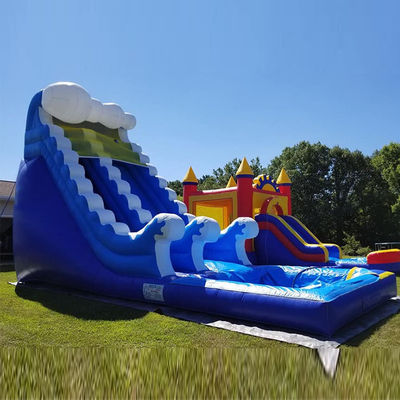 Spray Blue Water Slide Giochi all'aperto Grandi scivoli per il divertimento all'aperto