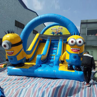 Slide gonfiabile a doppia corsia per mini-ioni con opzione secco-umido