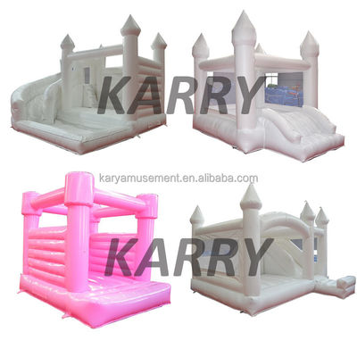 Hot Popolare Bambino Bianco Casa rimbalzo con scivolo e palla Pit piscina personalizzato accettato