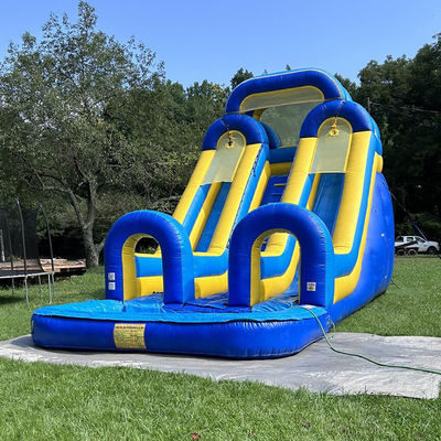 Big Kids Splash Pool Fun PVC Double Lane Water Slide gonfiabile con dimensioni personalizzate