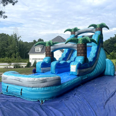 Parco acquatico in PVC a noleggio commerciale con piscina per bambini e salto in aria