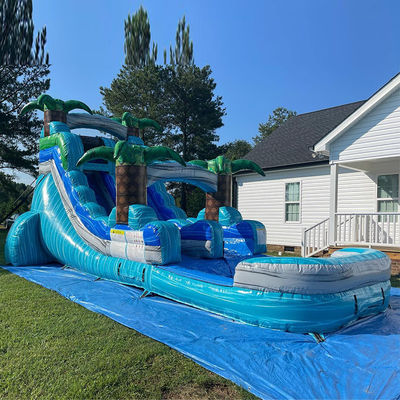 Parco acquatico in PVC a noleggio commerciale con piscina per bambini e salto in aria