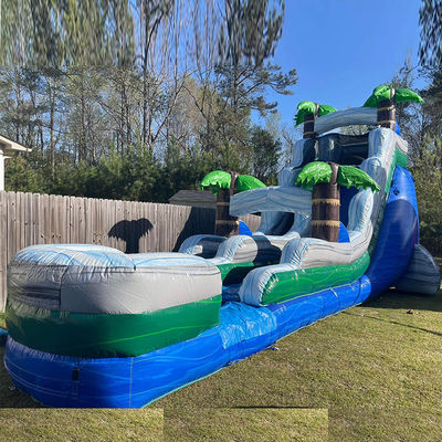 Slide gonfiabili da salto in PVC gonfiabili in aria combo con piscina