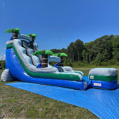 Slide gonfiabili da salto in PVC gonfiabili in aria combo con piscina