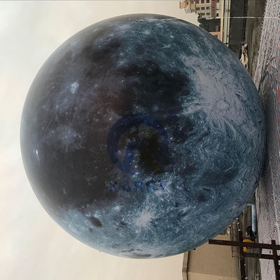 Stampa digitale modello di luna gonfiabile con luce a led per eventi colore personalizzato