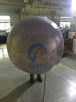 Stampa digitale modello di luna gonfiabile con luce a led per eventi colore personalizzato