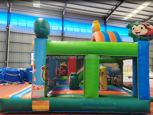 CE/EN71/EN14960 Certificato Cocomelon Theme Kids Party Trampoline Bouncer con scivolo