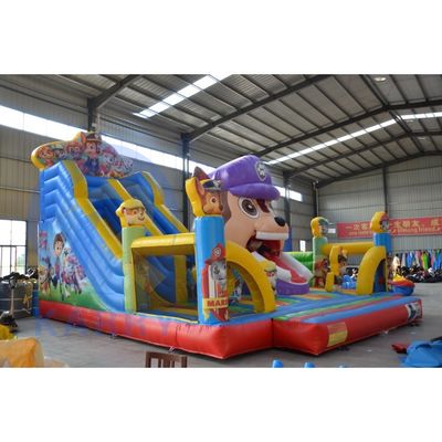 PORTABLE giallo castello gonfiabile scivolo parco acquatico buttafuori per il divertimento salto