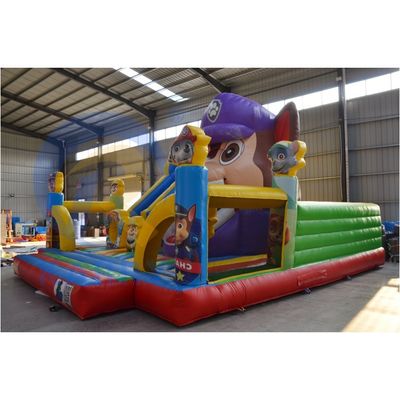 PORTABLE giallo castello gonfiabile scivolo parco acquatico buttafuori per il divertimento salto