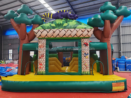 Festa per bambini Casa gonfiabile all'aperto con diapositiva Spedizione via mare/aria/espressa