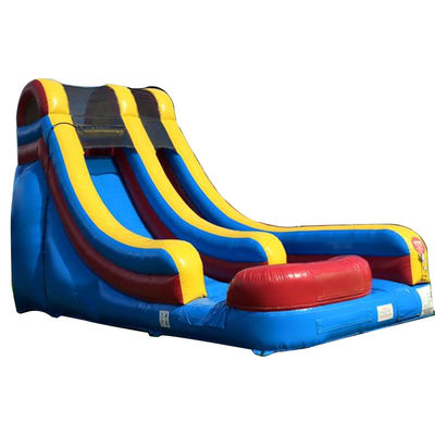 Occasioni commerciali Jumper blu e giallo scivolo d'acqua gonfiabile con piscina di spruzzo