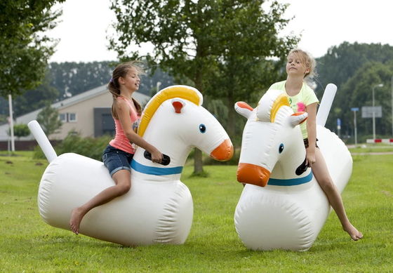 Giochi sportivi interattivi cavallo da corsa gonfiabile per bambini e adulti Materia PVC
