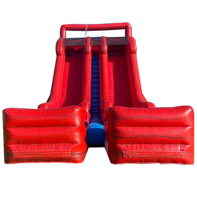 Slide ad acqua gonfiabile per adulti con 2 scivoli e 2 piscine in PVC commerciale