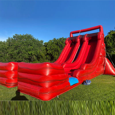 Slide ad acqua gonfiabile per adulti con 2 scivoli e 2 piscine in PVC commerciale